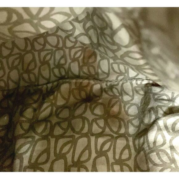 ROOMY Fossil IVORY CREAM EMBOSSED GENUINE LEATHER SHOULDER BAG TOTE HANDBAG - Picture 12 of 12